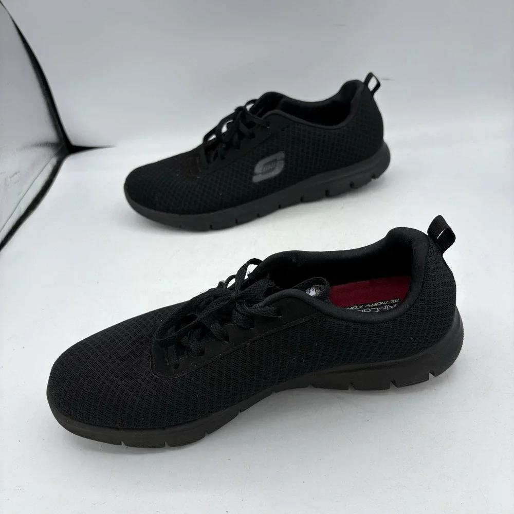 Skechers‎ Work Shoes Womens 9 Ghenter Bronaugh Black Slip Resistant Relaxed Fit